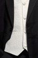 Boys Black & Ivory Tail Suit with Ivory Tie - Philip