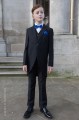Boys Black Tail Coat Suit with Royal Dickie Bow Set - Ralph