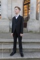Boys Black Tail Coat Suit with Silver Bow Tie - Ralph