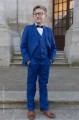 Boys Electric Blue Suit with Navy Dickie Bow - Barclay