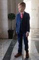 Boys Royal Blue Suit with Red Tie - George