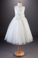 Busy B's Bridals Daisy Satin Bow Tulle Dress - Tiffany