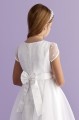 Peridot Ivory or White Pearl Organza Flower Girl Dress - Style Laura