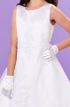 Peridot White Sparkle Lace Communion Dress - Style Erin