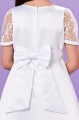 Peridot White Bow Lace Communion Dress - Style Amanda