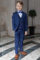 Boys Royal Blue Suit with Royal Bow Tie - George