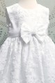 White Lace Baby Flower Girl Dress with Headband - Nancy