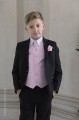 Boys Black & Pink Diamond Jacket Suit - Claude