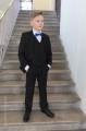 Boys Black Suit with Royal Blue Dickie Bow - Marcus