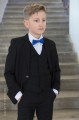 Boys Black Suit with Royal Blue Dickie Bow - Marcus