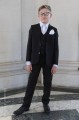 Boys Black Suit with White Cravat Set - Marcus