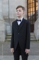 Boys Black Tail Coat Suit with Navy Bow Tie - Ralph