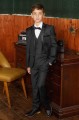 Boys Black Tailored Fit Tuxedo Suit - Albert