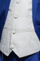 Boys Electric Blue & Ivory Suit with Mustard Green Cravat - Bradley