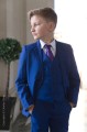 Boys Electric Blue Suit with Purple Tie - Barclay