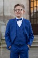 Boys Electric Blue Suit with Royal Blue Dickie Bow - Barclay