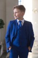 Boys Electric Blue Suit with Royal Blue Tie - Barclay
