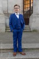 Boys Electric Blue Suit with Silver Dickie Bow - Barclay