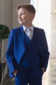 Boys Electric Blue Suit with Silver Tie - Barclay
