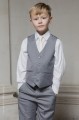 Boys Light Grey Shorts Suit with Ivory Tie - Harry