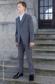 Boys Grey Tail Coat Suit with Ivory Tie - Earl