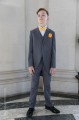 Boys Grey Tail Coat Suit with Marigold Dickie Bow Set - Earl