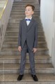 Boys Grey Tail Coat Suit with Royal Bow Tie - Earl