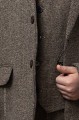 Boys Brown Soft Herringbone Tweed Jacket Suit - Benjamin