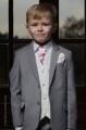 Boys Light Grey & Ivory Suit with Baby Pink Cravat - Tobias