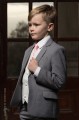 Boys Light Grey & Ivory Suit with Baby Pink Tie - Tobias