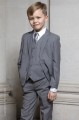 Boys Light Grey Jacket Suit - Perry