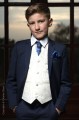 Boys Navy & Ivory Suit with Navy Cravat Set - Jaspar