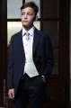 Boys Navy & Ivory Tail Suit with Lilac Tie - Darcy