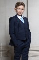 Boys Navy Suit with Sky Blue Tie - Stanley