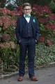 Boys Navy Suit with Emerald Green Bow & Hankie - Stanley