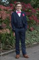 Boys Navy Suit with Hot Pink Bow & Hankie - Stanley