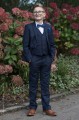 Boys Navy Suit with Navy Bow & Hankie - Stanley