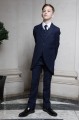 Boys Navy Tail Coat Suit with Navy Tie - Edward