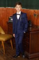 Boys Navy Tailored Fit Tuxedo Suit - Albert