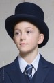 Boys Navy Formal 100% Wool Top Hat