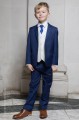 Boys Royal Blue & Ivory Suit with Royal Blue Tie - Walter