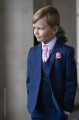 Boys Royal Blue Suit with Baby Pink Cravat Set - George