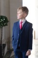 Boys Royal Blue Suit with Hot Pink Tie - George