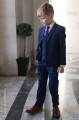 Boys Royal Blue Suit with Purple Tie - George