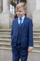 Boys Royal Blue Suit with Cravat & Hankie - George