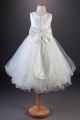 Busy B's Bridals Daisy & Crystal Large Bow Tulle Dress - Tawny