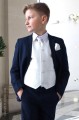 Boys Navy & Ivory Diamond Jacket Suit - Freddie