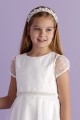 Peridot White Pearl Organza Flower Girl Dress - Style Laura