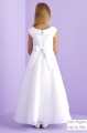 Peridot Ivory or White Bow Collar Communion Dress - Style Meghan