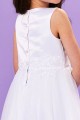 Peridot White Guipure Embroidered Communion Dress - Style Lara